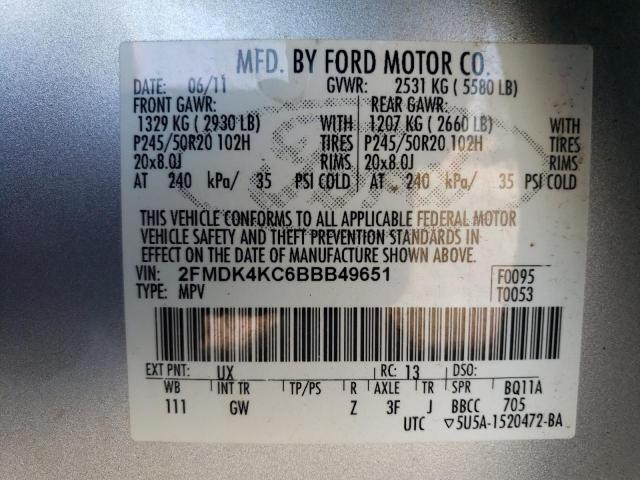 Photo 12 VIN: 2FMDK4KC6BBB49651 - FORD EDGE LIMIT 