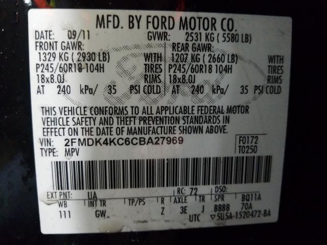 Photo 9 VIN: 2FMDK4KC6CBA27969 - FORD EDGE LIMIT 