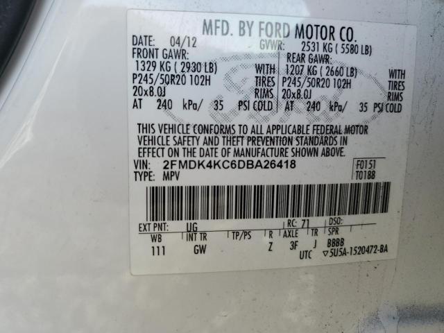 Photo 11 VIN: 2FMDK4KC6DBA26418 - FORD EDGE 