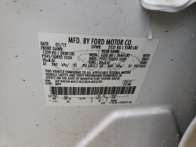 Photo 9 VIN: 2FMDK4KC6DBA45230 - FORD EDGE LIMIT 