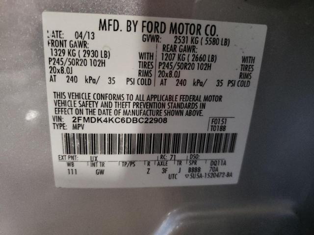 Photo 12 VIN: 2FMDK4KC6DBC22908 - FORD EDGE 