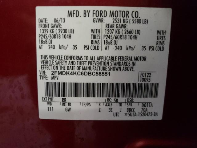 Photo 12 VIN: 2FMDK4KC6DBC58551 - FORD EDGE LIMIT 