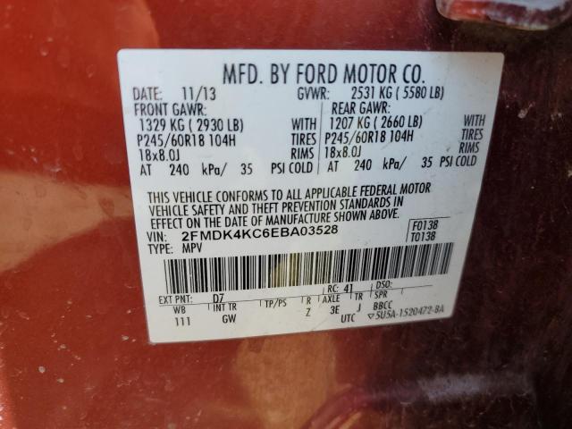 Photo 12 VIN: 2FMDK4KC6EBA03528 - FORD EDGE 