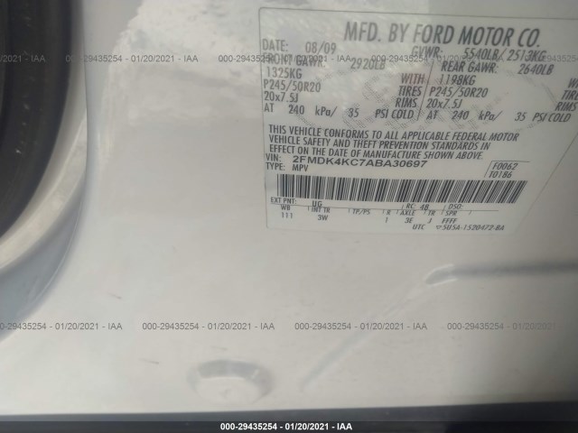 Photo 8 VIN: 2FMDK4KC7ABA30697 - FORD EDGE 