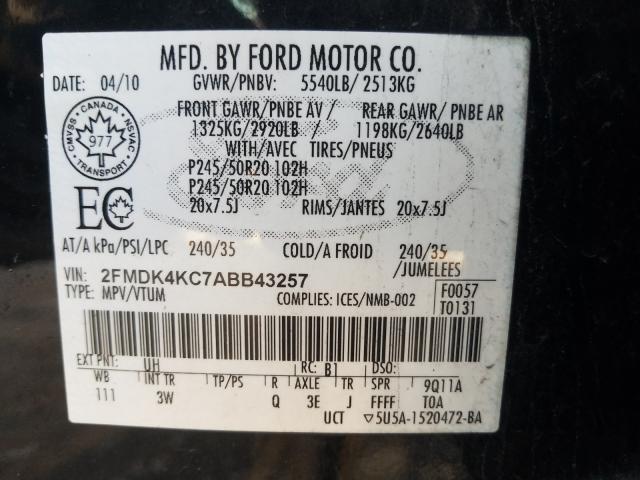 Photo 9 VIN: 2FMDK4KC7ABB43257 - FORD EDGE LIMIT 