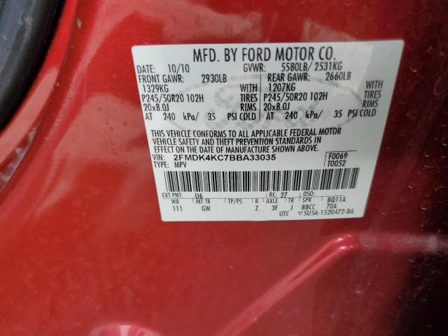 Photo 12 VIN: 2FMDK4KC7BBA33035 - FORD EDGE LIMIT 