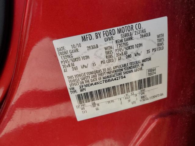 Photo 11 VIN: 2FMDK4KC7BBA42754 - FORD EDGE 