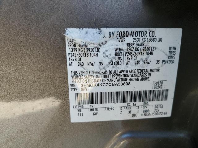 Photo 12 VIN: 2FMDK4KC7CBA53898 - FORD EDGE 