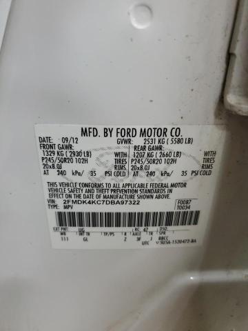 Photo 12 VIN: 2FMDK4KC7DBA97322 - FORD EDGE 