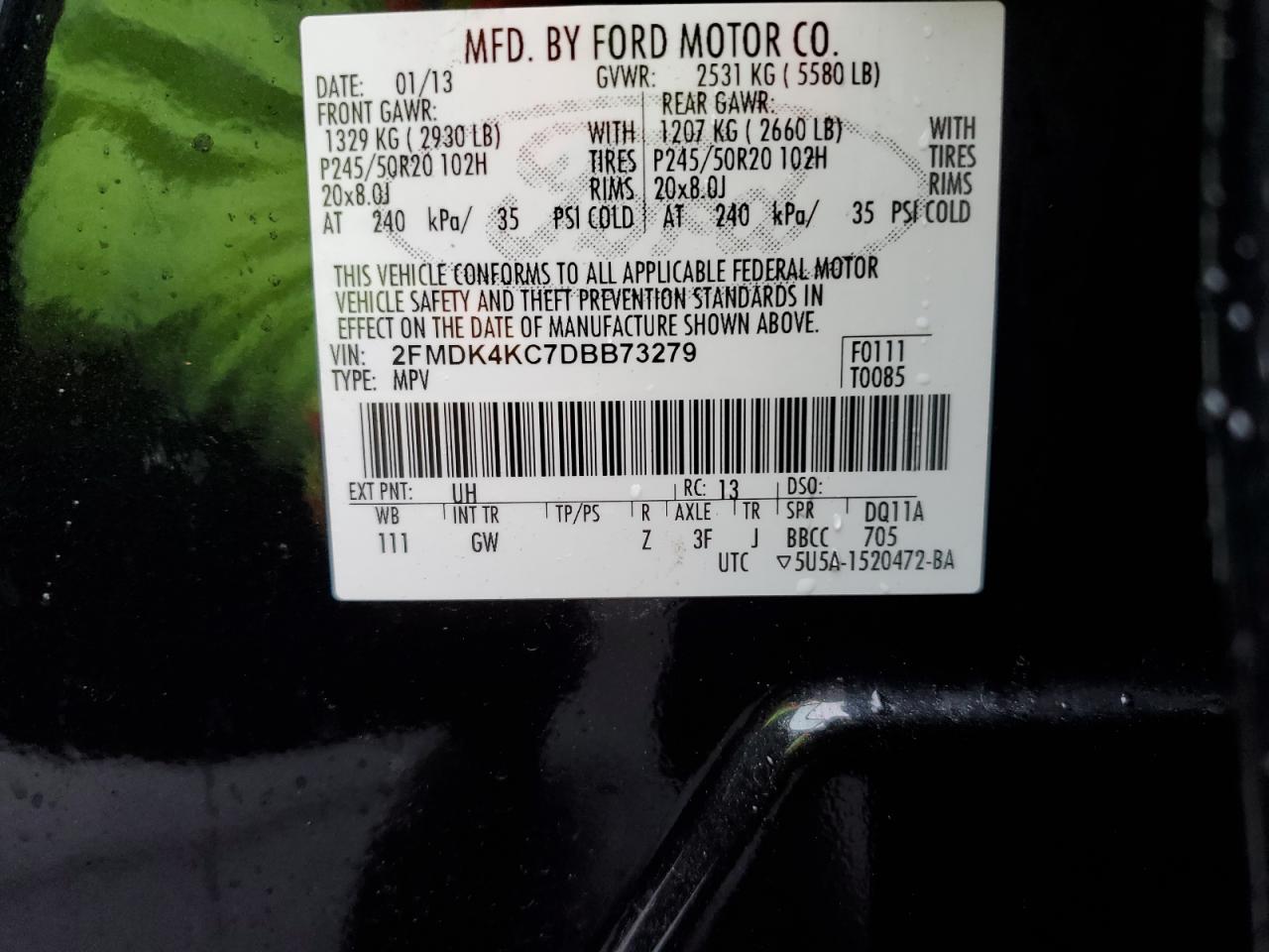 Photo 12 VIN: 2FMDK4KC7DBB73279 - FORD EDGE 