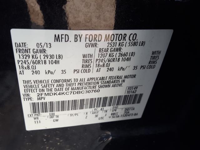 Photo 9 VIN: 2FMDK4KC7DBC30760 - FORD EDGE LIMIT 