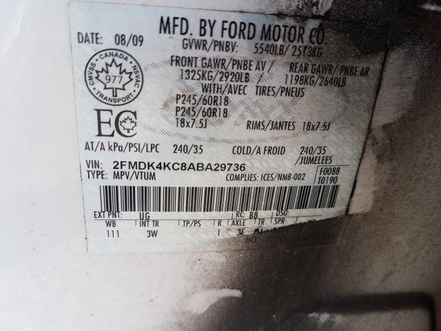 Photo 8 VIN: 2FMDK4KC8ABA29736 - FORD EDGE LIMIT 