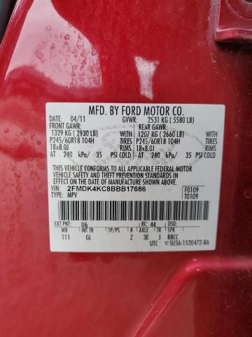 Photo 12 VIN: 2FMDK4KC8BBB17686 - FORD EDGE 