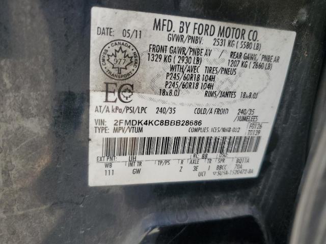 Photo 12 VIN: 2FMDK4KC8BBB28686 - FORD EDGE LIMIT 