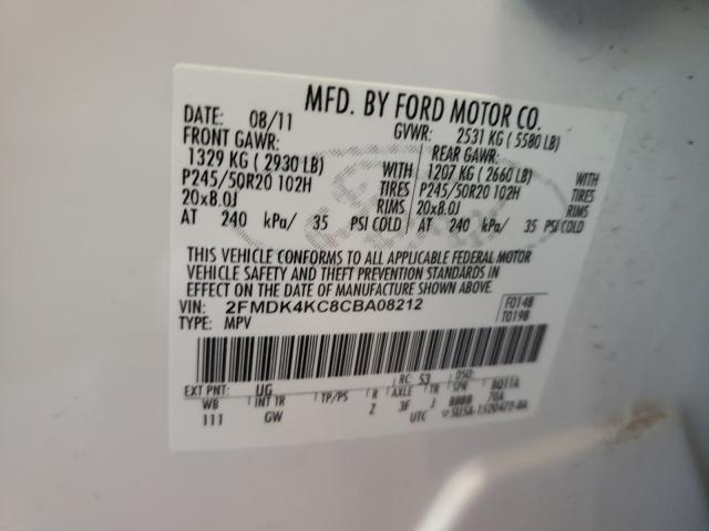 Photo 9 VIN: 2FMDK4KC8CBA08212 - FORD EDGE LIMIT 