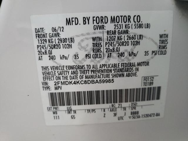 Photo 9 VIN: 2FMDK4KC8DBA59985 - FORD EDGE LIMIT 