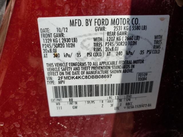 Photo 12 VIN: 2FMDK4KC8DBB08697 - FORD EDGE LIMIT 