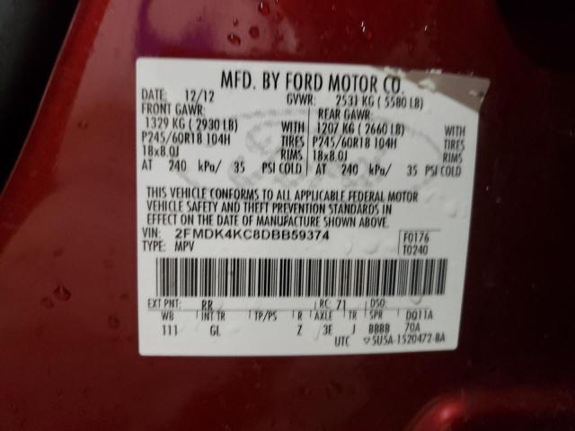 Photo 13 VIN: 2FMDK4KC8DBB59374 - FORD EDGE 