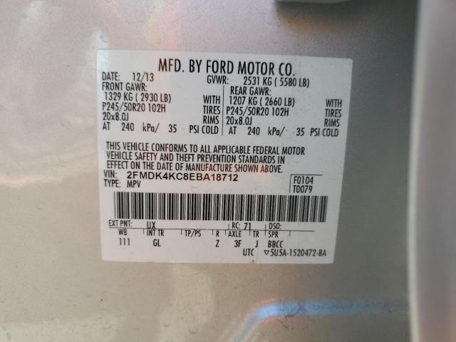 Photo 11 VIN: 2FMDK4KC8EBA18712 - FORD EDGE LIMIT 