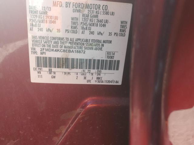 Photo 12 VIN: 2FMDK4KC8EBA18872 - FORD EDGE LIMIT 