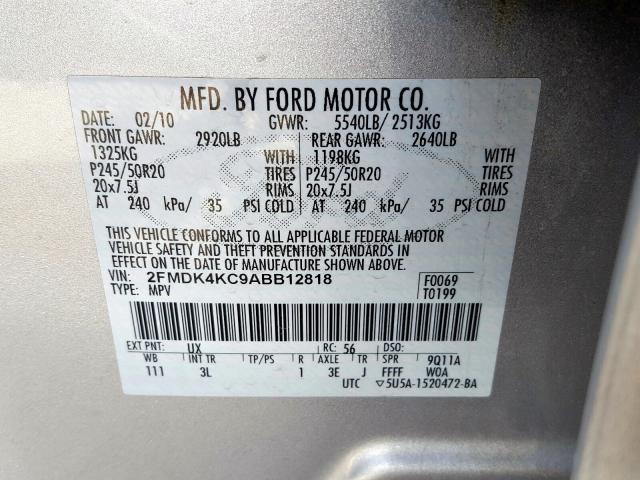 Photo 9 VIN: 2FMDK4KC9ABB12818 - FORD EDGE LIMIT 