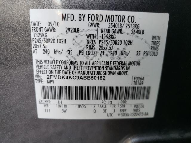 Photo 9 VIN: 2FMDK4KC9ABB50162 - FORD EDGE 