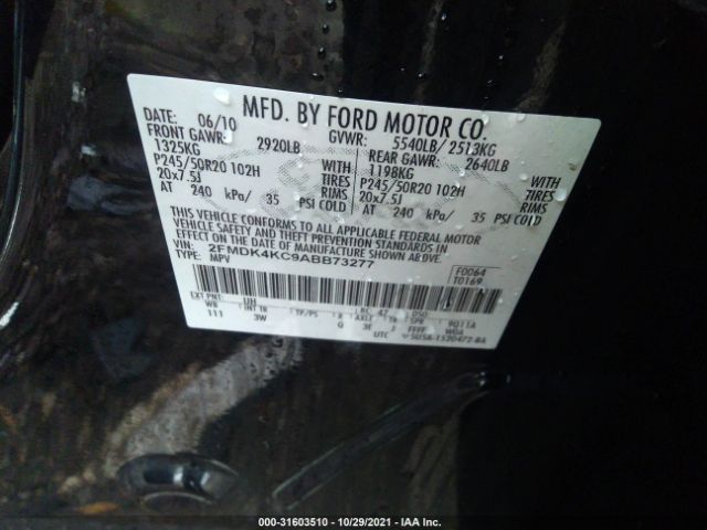 Photo 8 VIN: 2FMDK4KC9ABB73277 - FORD EDGE 