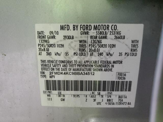 Photo 12 VIN: 2FMDK4KC9BBA34512 - FORD EDGE 