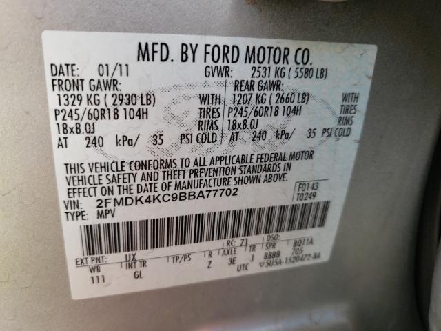 Photo 9 VIN: 2FMDK4KC9BBA77702 - FORD EDGE LIMIT 