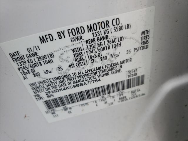 Photo 9 VIN: 2FMDK4KC9BBA77764 - FORD EDGE LIMIT 