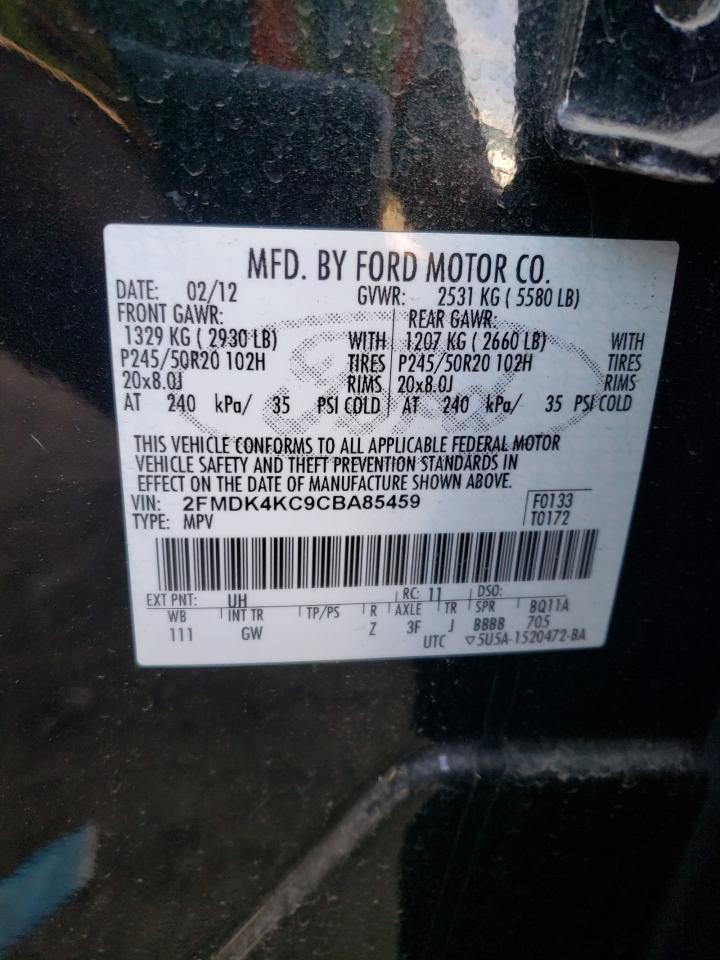 Photo 9 VIN: 2FMDK4KC9CBA85459 - FORD EDGE 