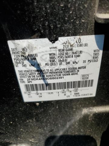 Photo 12 VIN: 2FMDK4KC9DBB02391 - FORD EDGE LIMIT 