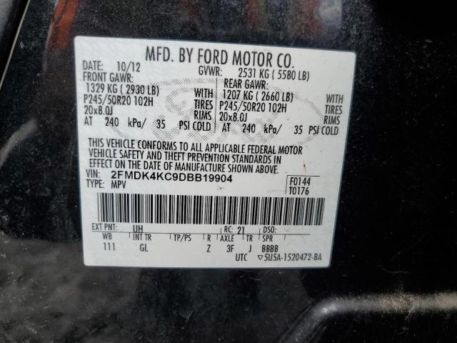 Photo 12 VIN: 2FMDK4KC9DBB19904 - FORD EDGE LIMIT 