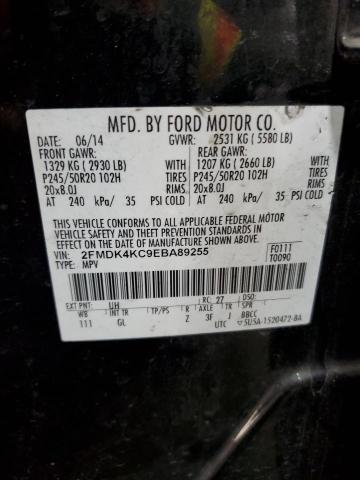 Photo 12 VIN: 2FMDK4KC9EBA89255 - FORD EDGE LIMIT 