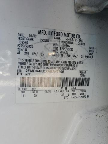 Photo 12 VIN: 2FMDK4KCXABA47705 - FORD EDGE LIMIT 