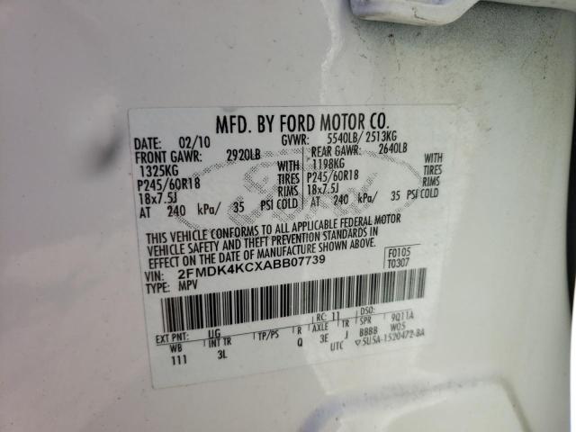 Photo 9 VIN: 2FMDK4KCXABB07739 - FORD EDGE LIMIT 