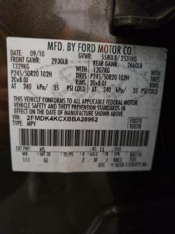 Photo 9 VIN: 2FMDK4KCXBBA28962 - FORD EDGE LIMIT 