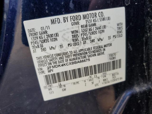 Photo 12 VIN: 2FMDK4KCXBBA66675 - FORD EDGE LIMIT 