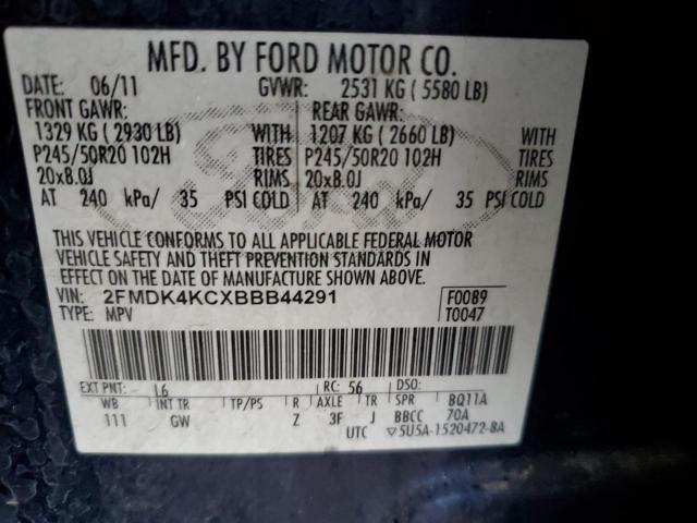 Photo 9 VIN: 2FMDK4KCXBBB44291 - FORD EDGE LIMIT 