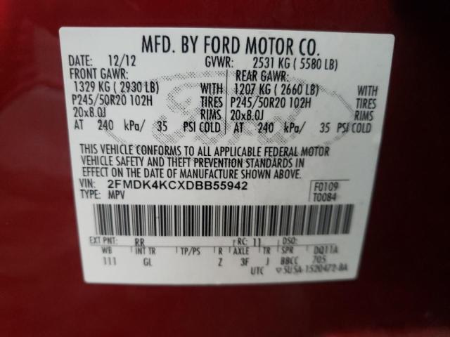 Photo 11 VIN: 2FMDK4KCXDBB55942 - FORD EDGE LIMIT 