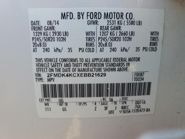 Photo 12 VIN: 2FMDK4KCXEBB21629 - FORD EDGE 