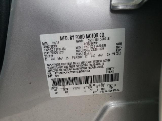 Photo 9 VIN: 2FMDK4KCXEBB59622 - FORD EDGE LIMIT 