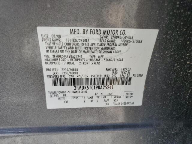 Photo 12 VIN: 2FMDK51C19BA25241 - FORD FLEX 