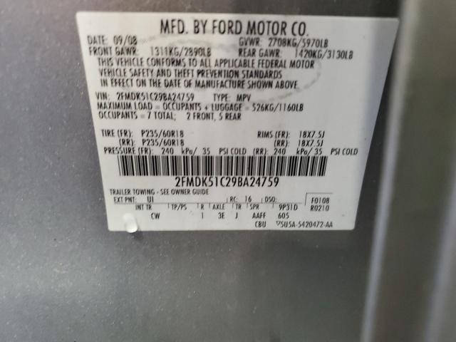 Photo 13 VIN: 2FMDK51C29BA24759 - FORD FLEX SE 