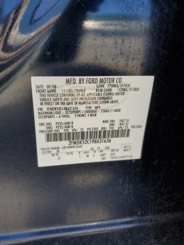 Photo 12 VIN: 2FMDK52C19BA31636 - FORD FLEX 