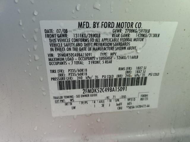 Photo 12 VIN: 2FMDK52C49BA15091 - FORD FLEX SEL 