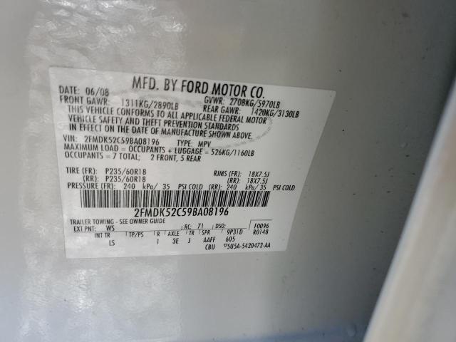 Photo 12 VIN: 2FMDK52C59BA08196 - FORD FLEX 