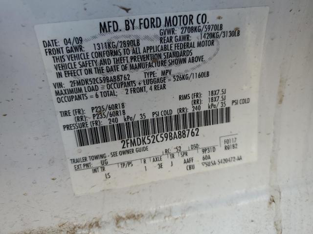 Photo 11 VIN: 2FMDK52C59BA88762 - FORD FLEX 