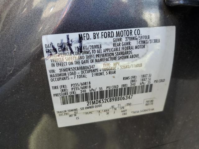 Photo 13 VIN: 2FMDK52C89BB06347 - FORD FLEX SEL 