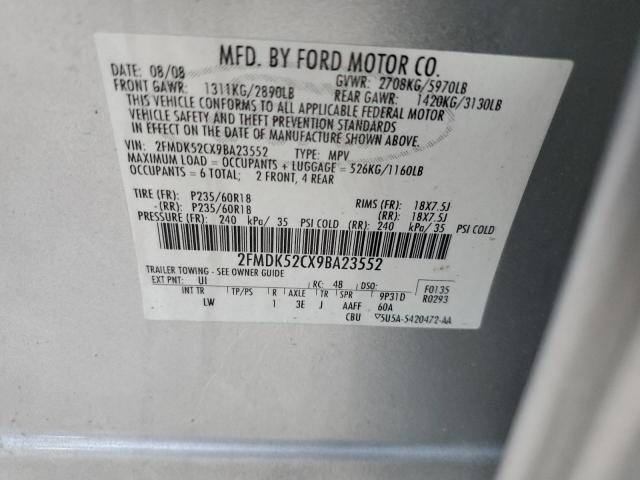 Photo 12 VIN: 2FMDK52CX9BA23552 - FORD FLEX SEL 